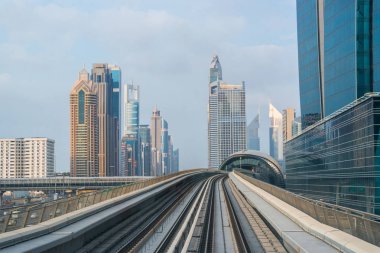 Metro demiryolu downtown, Dubai, Birleşik Arap Emirlikleri 