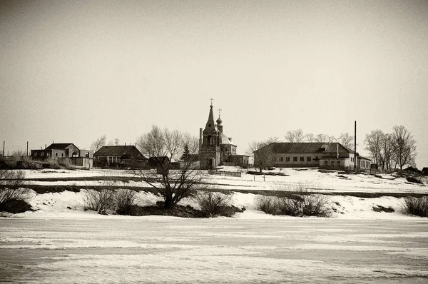 Kyrkan av Frälsarens Transfiguration sepia tonned — Stockfoto