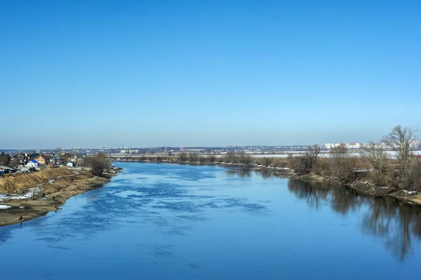 Oka river in spring — Stock Photo, Image