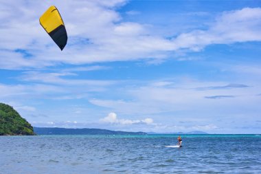 Boracay, Filipinler - 18 Kasım 2017: Diniwid beach 