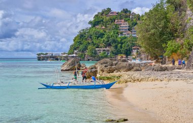 Boracay bay, Filipinler Bangka teknede