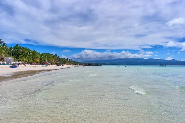 Fehér strandra néző, Boracay, Fülöp-szigetek — Stock Fotó