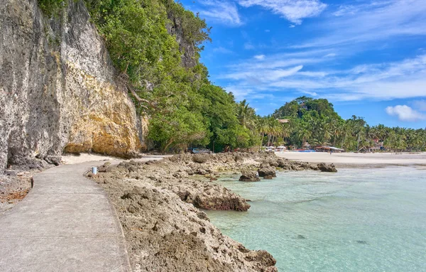 ボラカイ島 フィリピンの白いビーチ ビュー — ストック写真