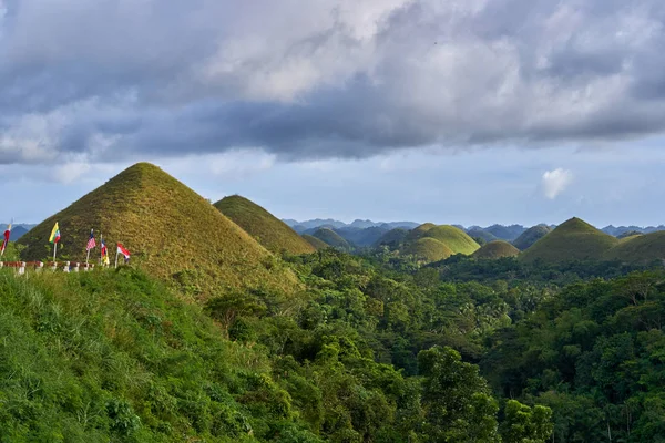 Famosa vista de Chocolate Hills, Bohol Island, Filipinas — Fotografia de Stock