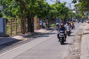 BALI, INDONESIA - DECEMBER 4, 2017: Kuta city traffic