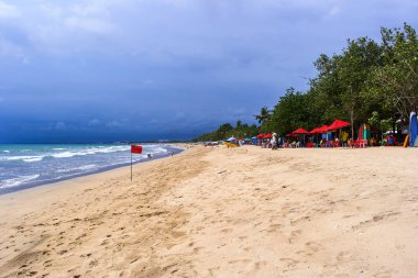 Kuta beach görünümü, Bali Adası, Endonezya