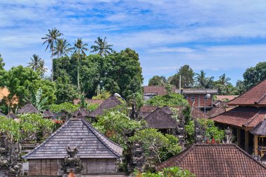 Güzel kenti Ubud çatıdan Bali Adası, Indone