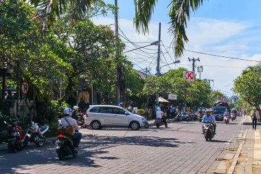 Ubud, Endonezya - 8 Aralık 2017: Şehir merkezinde 