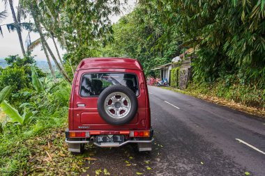 Bali Adası, Endonezya - 17 Aralık 2017: Mou üzerinde küçük araba