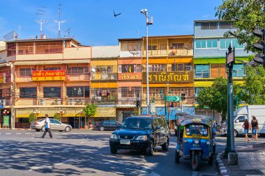 Bangkok, Thailaind - 31 Aralık 2017: Tuk-Tuk sürücüleri
