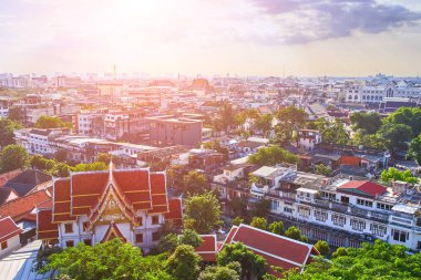 Bangkok şehir manzarası, Tayland Hava gündoğumu görünümü