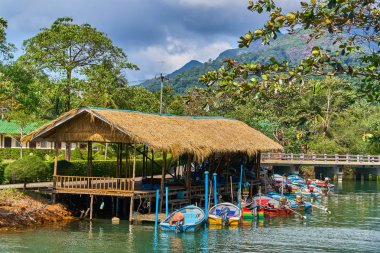 Balıkçı köyü adanın Güneydoğu Asya, Koh Chang, Tayland