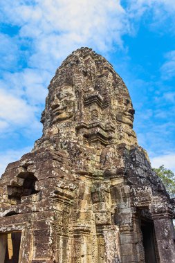 Taş yüzleri Bayon Tapınağı, Siem Reap, Kamboçya