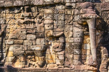 Siem Reap, Kamboçya'da fil Teras