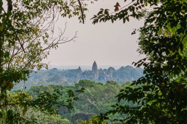  Phnom Bakheng Hill, Angkor Angkor Wat Tapınağı havadan görünümü, 