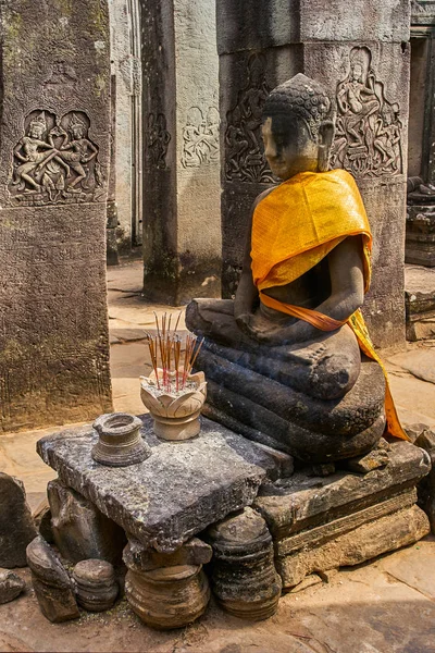 Bajon Tempel Buddha-Statue, Siem ernten, Kambodscha — Stockfoto