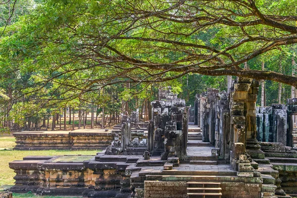 Schöne Aussicht auf Angkor-Ruinen bei Sonnenuntergang, siem reap, cambo — Stockfoto