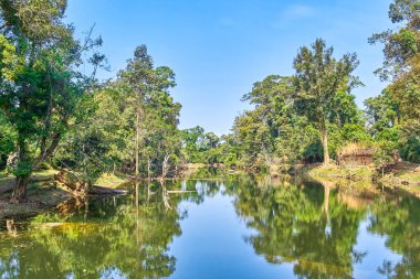 Angkor, Kamboçya Preah Khan tapınak hendek