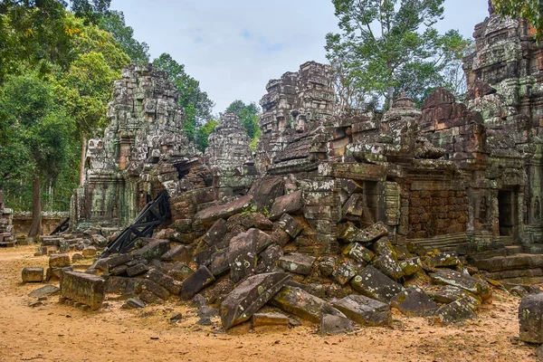 Ta Som gammal ruin tempelmurarna, Angkor-området, Kambodja — Stockfoto