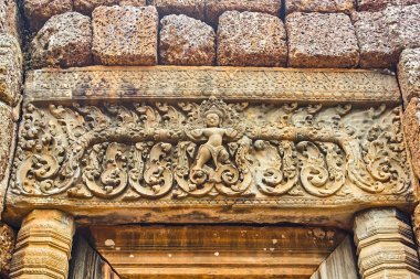 Pre Rup Tapınağı kısma süsleme, Siem Reap, Kamboçya