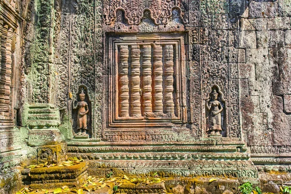 Basrelief i Preh Khan tempel, Siem Reap, Kambodja — Stockfoto