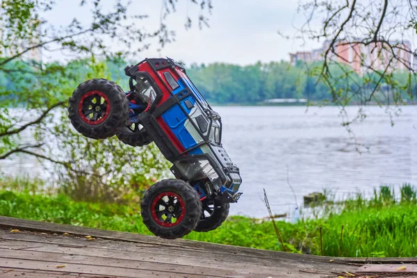 Radio-controlled car movement — Stock Photo, Image