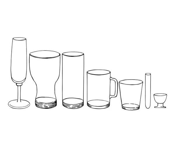 Collection de lunettes illustration vectorielle . — Image vectorielle