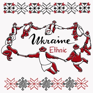 Etnik unsurlar ile Ukrayna dansçılar.