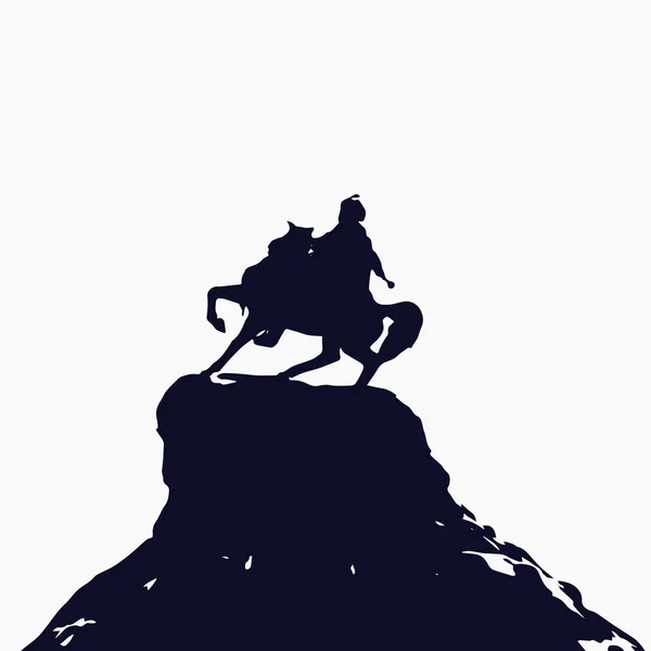 Silhouette of monument in Kiev. — Stock Vector