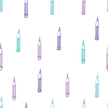 Şirin renkli boya kalemi seamless modeli.