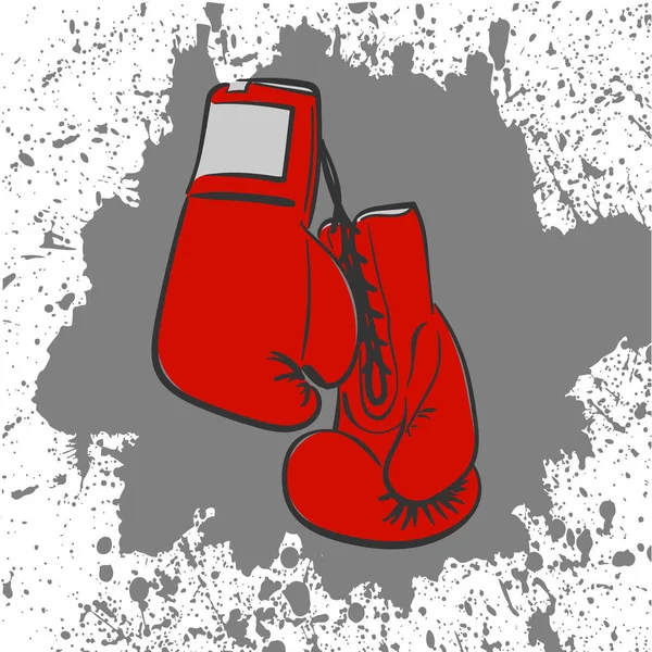 Röd boxningshandskar — Stock vektor