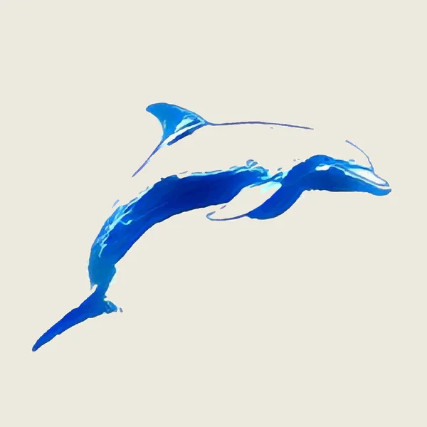 Tengeri delfin ugrik — Stock Vector