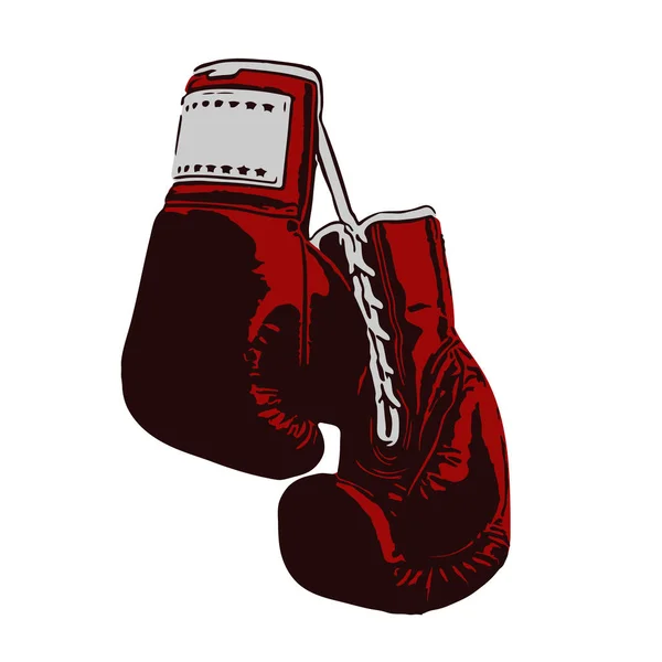 Dos guantes de boxeo — Vector de stock