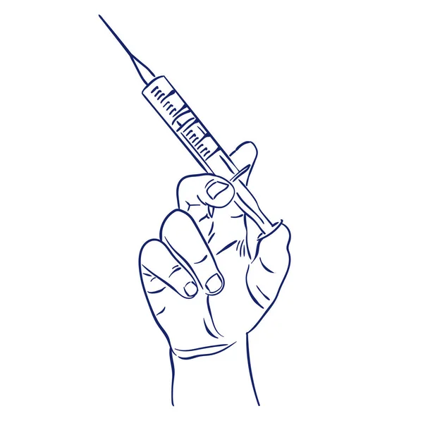 İğne için elinde şırınga