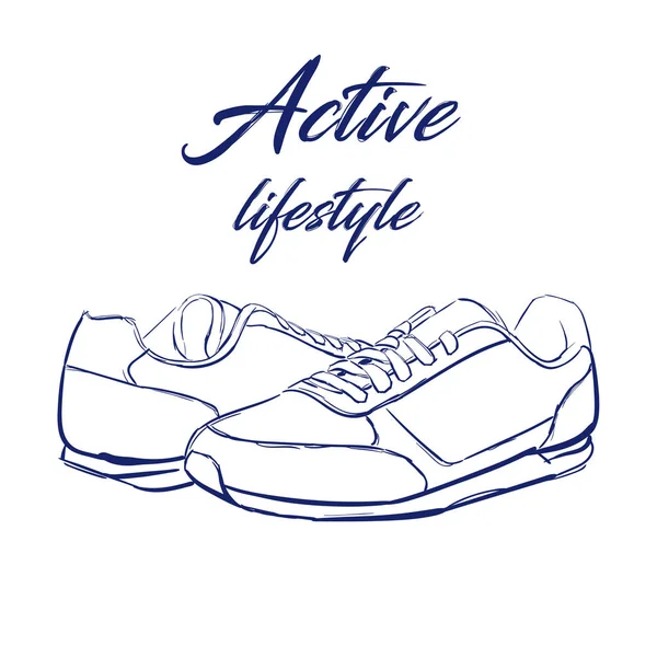 spor ayakkabı çalışan kroki