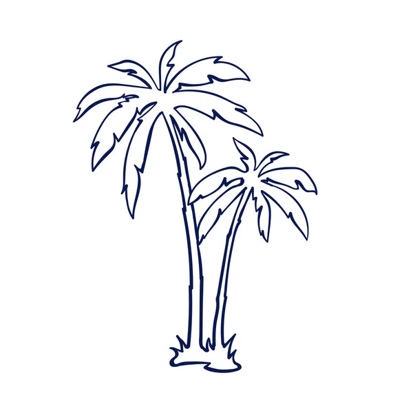 Tropische palmbomen — Stockvector