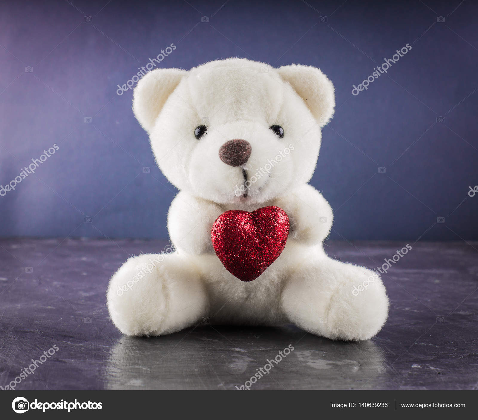 cute white teddy bears with hearts