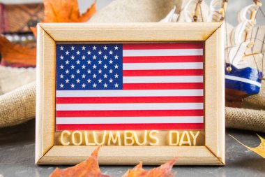 Mutlu bayram günü metin. ABD kavramı tatil. Amerika'nın kaşifi. Tatil Birleşik.