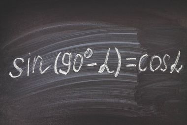 Math physics formulas and symbol on black background. clipart