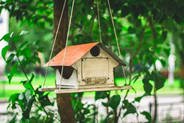 Vogelvoederbedrijven in het stadspark — Stockfoto