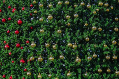 Noel ağacı dokulu bir arka plan ans duvar kağıdı olarak Noel top ve.