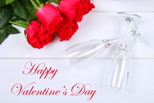 Открытка на день Святого Валентина с текстом с днем Святого Валентина. — стоковое фото