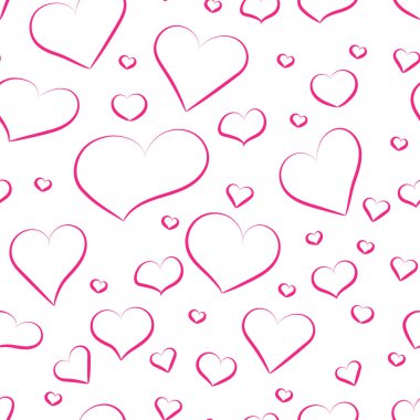 Arka plan için pembe kalpler üzerinden seamless modeli.