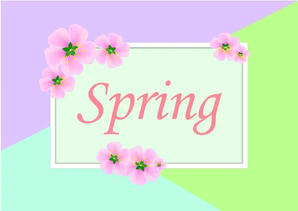 Tavaszi háttér gyönyörű rózsaszín sakura virág. Vektoros illusztráció template.banners.Wallpaper.flyers, meghívás, plakát, prospektus, kedvezmény utalvány. — Stock Vector