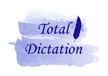 Mavi metin toplam dikte etme ve suluboya bir arka plan üzerinde kalem. Vektör çizim.