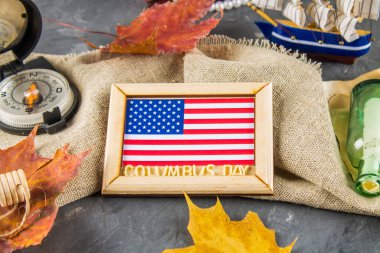 Mutlu bayram günü metin. ABD kavramı tatil. Amerika'nın kaşifi. Tatil Birleşik.