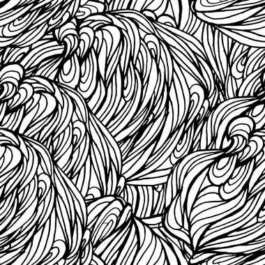 Kıvrık satırları sallayarak ile seamless modeli tasarlamak vektör.