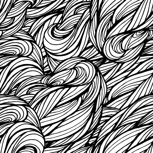 Patrón sin costura de vector abstracto con líneas onduladas de curling . — Archivo Imágenes Vectoriales