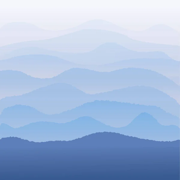 Blue mountains we mgle. — Wektor stockowy