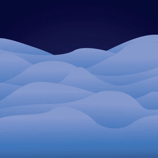 Paisaje ártico de dibujos animados, fondo con colinas de hielo y nieve — Vector de stock